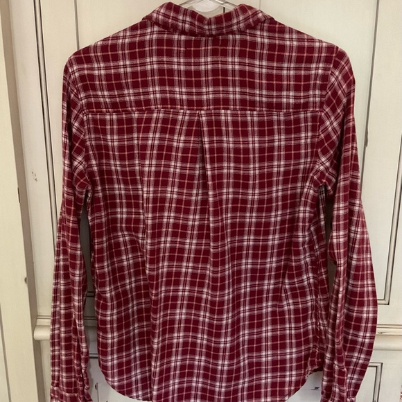 Hollister Plaid Shirt and Aerie sweatshirt with lace inserts - Picture 6 of 7